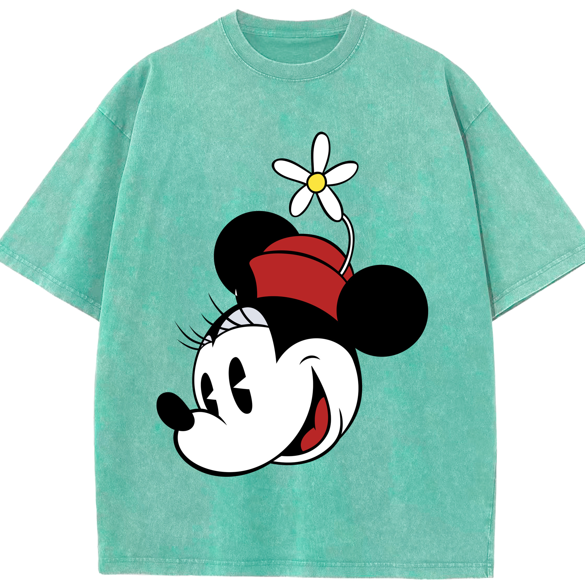 （画像用） ミッキーマウス Mickey Mouse 綿100% ヴィンテージ風 半袖Tシャツ（フロントプリント）